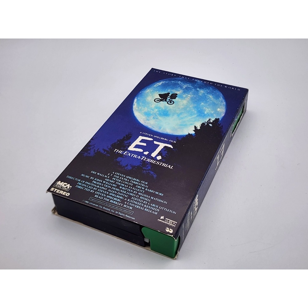 E.T. ET The Extra Terrestrial VHS 1982 Case 88' Rare Green/Black Tape Spielberg